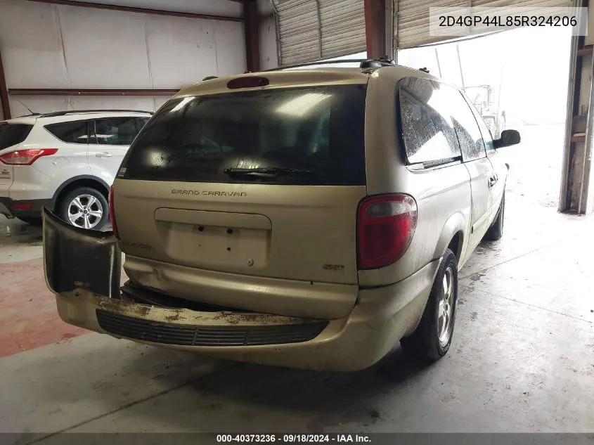 2005 Dodge Grand Caravan Sxt VIN: 2D4GP44L85R324206 Lot: 40373236