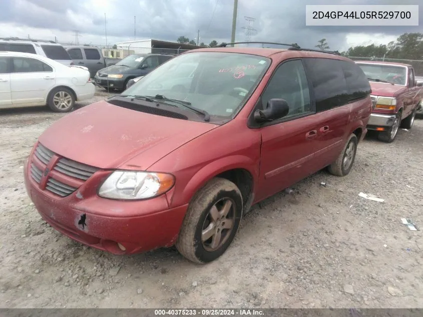 2005 Dodge Grand Caravan Sxt VIN: 2D4GP44L05R529700 Lot: 40375233