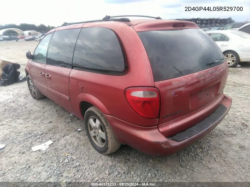 2005 Dodge Grand Caravan Sxt VIN: 2D4GP44L05R529700 Lot: 40375233