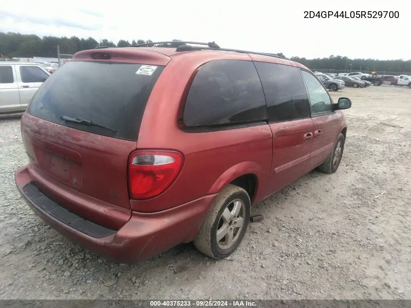 2005 Dodge Grand Caravan Sxt VIN: 2D4GP44L05R529700 Lot: 40375233