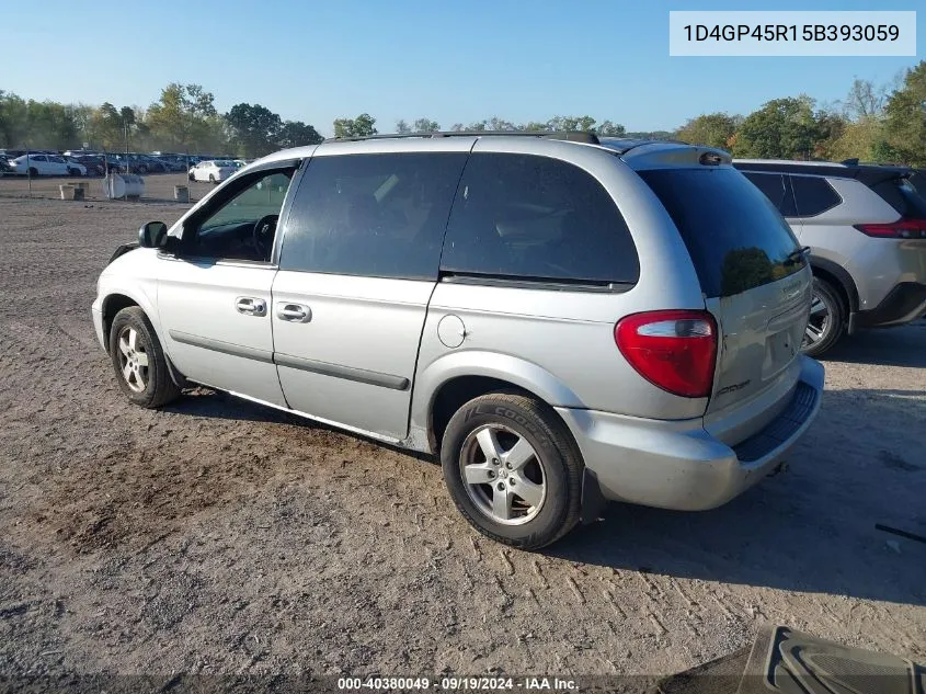 2005 Dodge Caravan Sxt VIN: 1D4GP45R15B393059 Lot: 40380049