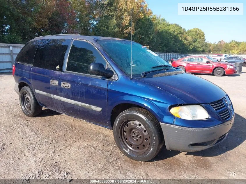 2005 Dodge Caravan Se VIN: 1D4GP25R55B281966 Lot: 40390338