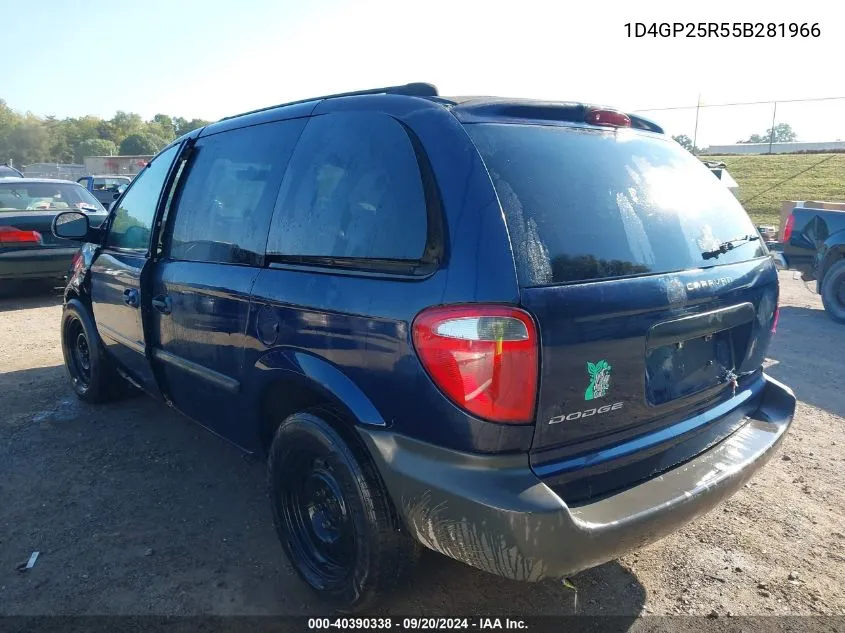 2005 Dodge Caravan Se VIN: 1D4GP25R55B281966 Lot: 40390338