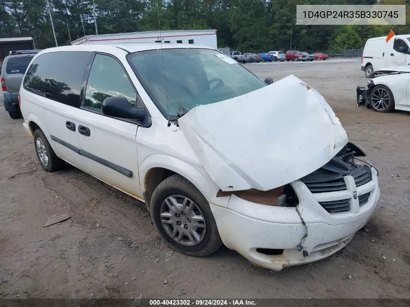 2005 Dodge Grand Caravan Se VIN: 1D4GP24R35B330745 Lot: 40423302