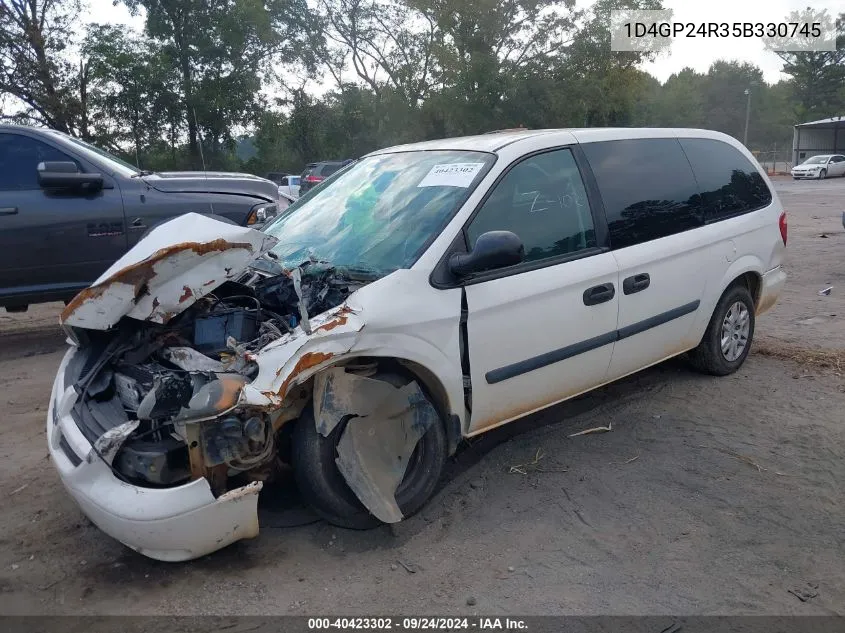 2005 Dodge Grand Caravan Se VIN: 1D4GP24R35B330745 Lot: 40423302