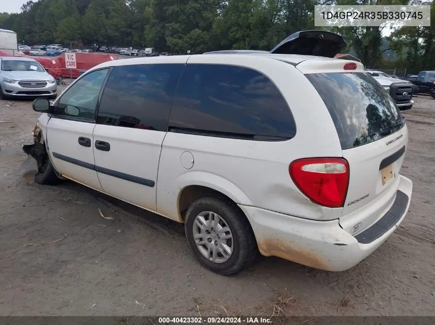 2005 Dodge Grand Caravan Se VIN: 1D4GP24R35B330745 Lot: 40423302