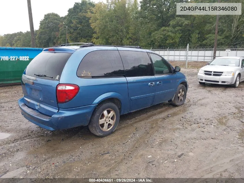 2005 Dodge Grand Caravan Sxt VIN: 2D4GP44L15R346080 Lot: 40436651