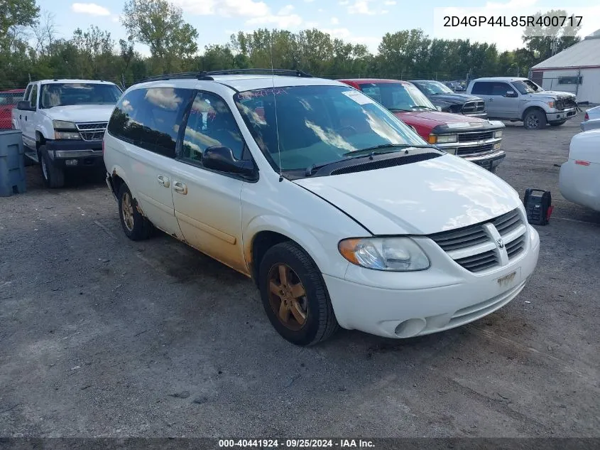 2005 Dodge Grand Caravan Sxt VIN: 2D4GP44L85R400717 Lot: 40441924