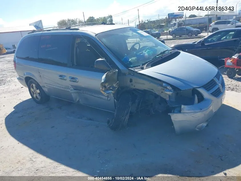 2005 Dodge Grand Caravan Sxt VIN: 2D4GP44L65R186343 Lot: 40454855