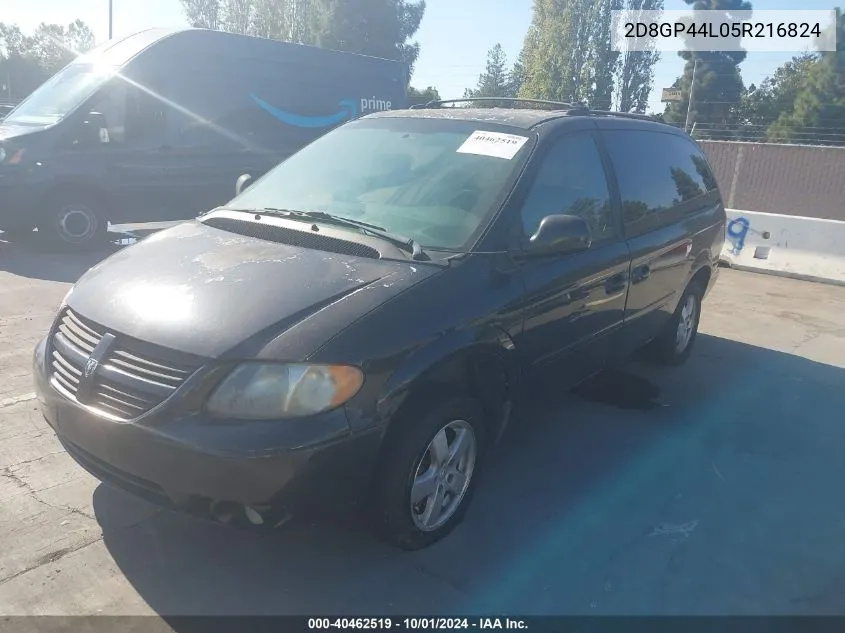 2005 Dodge Grand Caravan Sxt VIN: 2D8GP44L05R216824 Lot: 40462519