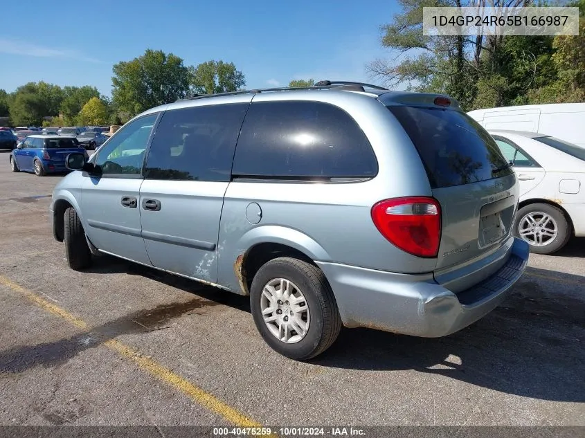 2005 Dodge Grand Caravan Se VIN: 1D4GP24R65B166987 Lot: 40475259