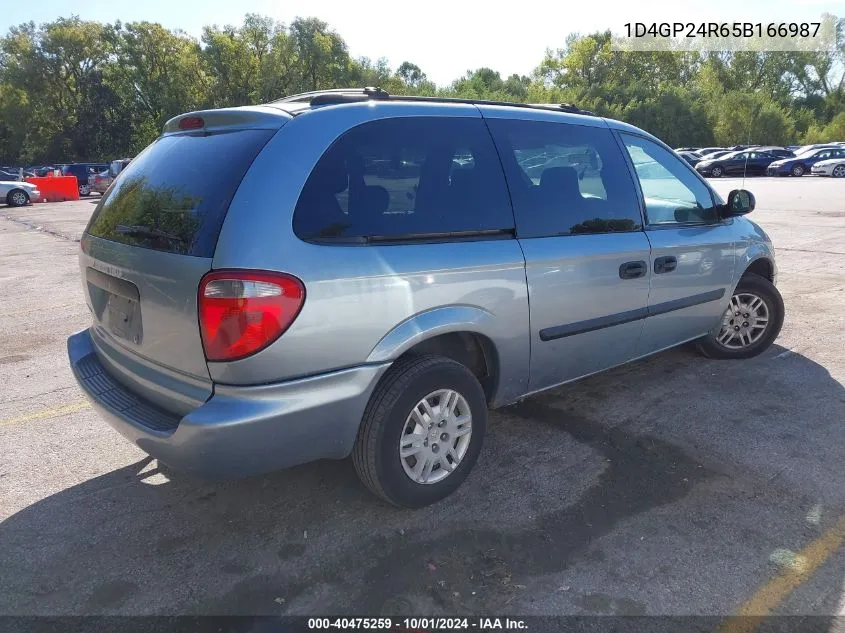 2005 Dodge Grand Caravan Se VIN: 1D4GP24R65B166987 Lot: 40475259