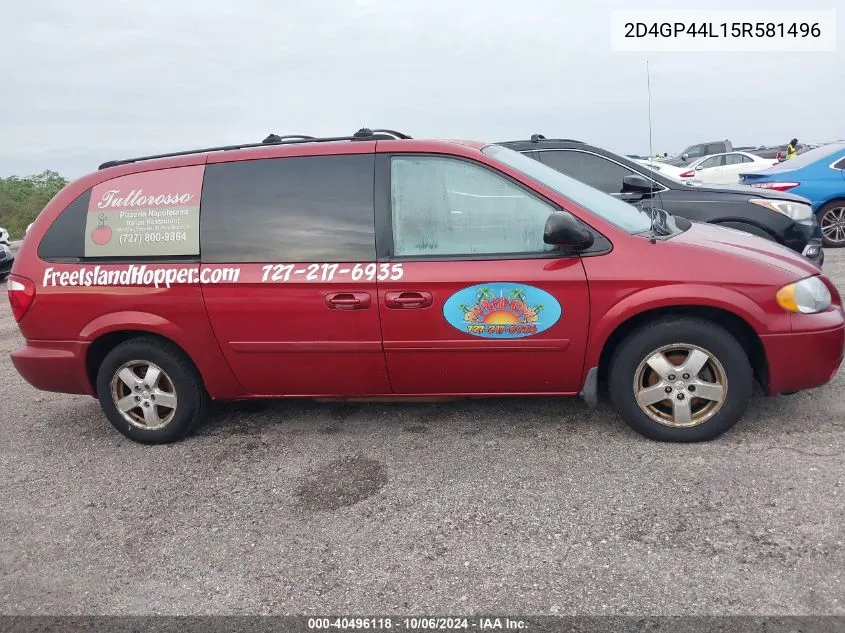 2005 Dodge Grand Caravan Sxt VIN: 2D4GP44L15R581496 Lot: 40496118