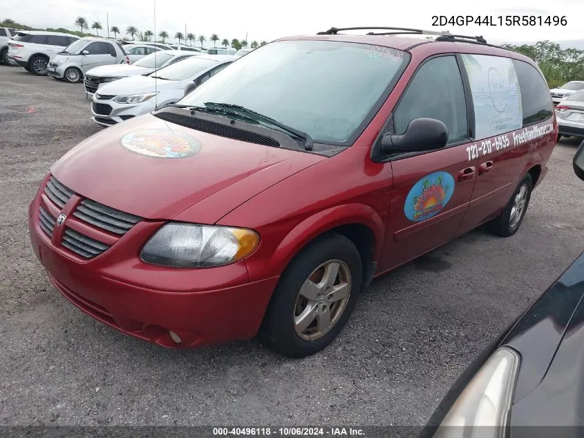 2005 Dodge Grand Caravan Sxt VIN: 2D4GP44L15R581496 Lot: 40496118