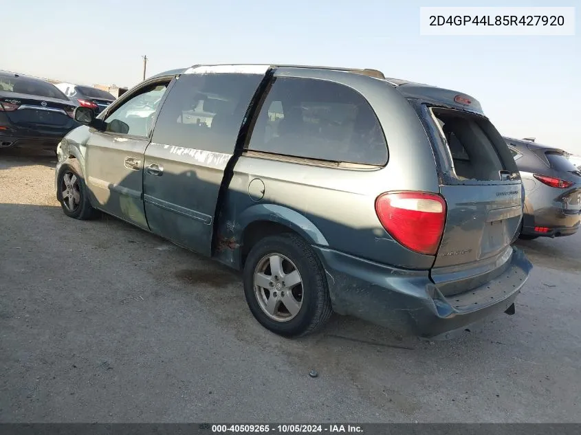 2D4GP44L85R427920 2005 Dodge Grand Caravan Sxt