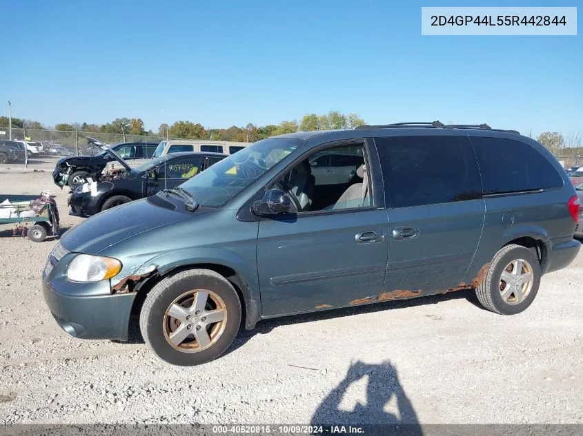 2005 Dodge Grand Caravan Sxt VIN: 2D4GP44L55R442844 Lot: 40520815