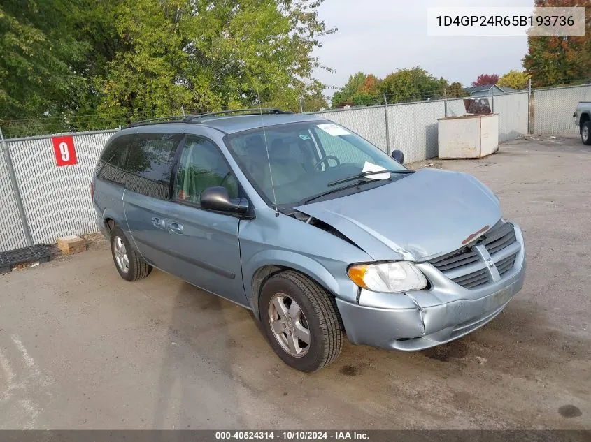 2005 Dodge Grand Caravan VIN: 1D4GP24R65B193736 Lot: 40524314