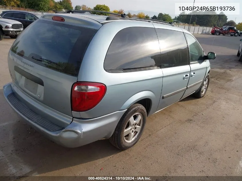 2005 Dodge Grand Caravan VIN: 1D4GP24R65B193736 Lot: 40524314