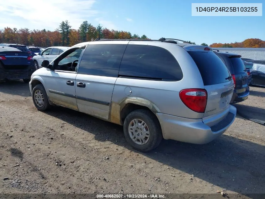 2005 Dodge Grand Caravan Se VIN: 1D4GP24R25B103255 Lot: 40662507