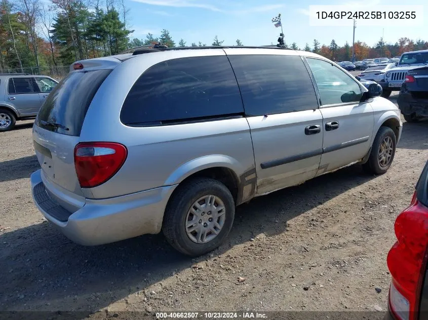 1D4GP24R25B103255 2005 Dodge Grand Caravan Se