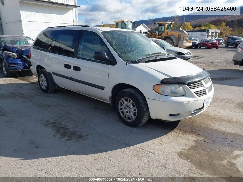 2005 Dodge Grand Caravan Se VIN: 1D4GP24R05B426400 Lot: 40670557