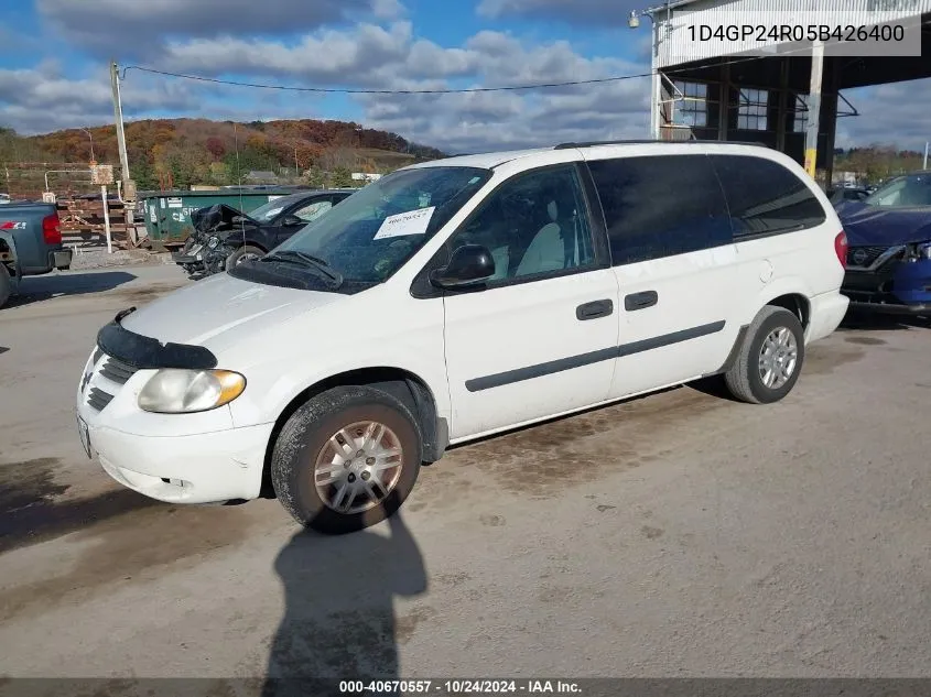 2005 Dodge Grand Caravan Se VIN: 1D4GP24R05B426400 Lot: 40670557