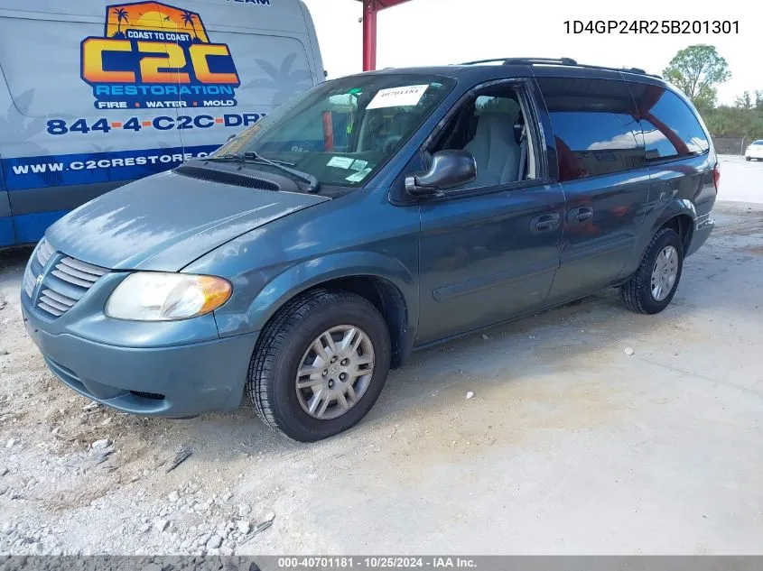 2005 Dodge Grand Caravan Se VIN: 1D4GP24R25B201301 Lot: 40701181