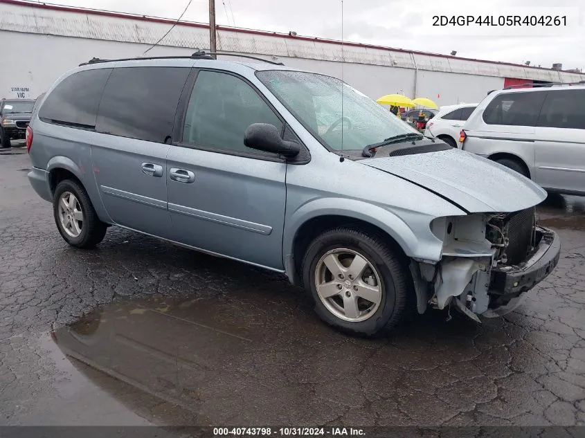 2005 Dodge Grand Caravan Sxt VIN: 2D4GP44L05R404261 Lot: 40743798