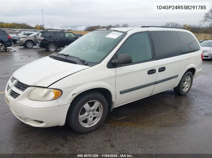 2005 Dodge Grand Caravan Se VIN: 1D4GP24R55B291785 Lot: 40761220