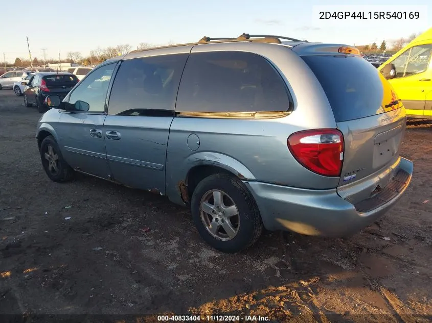 2005 Dodge Grand Caravan Sxt VIN: 2D4GP44L15R540169 Lot: 40833404