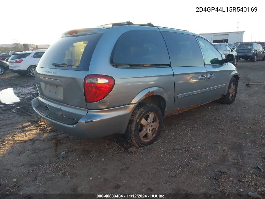 2005 Dodge Grand Caravan Sxt VIN: 2D4GP44L15R540169 Lot: 40833404