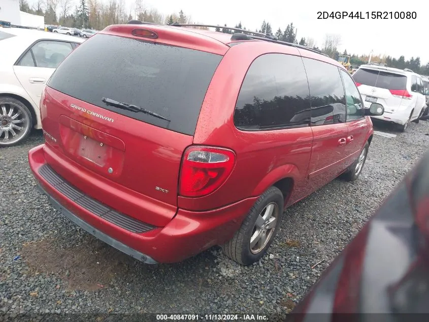 2005 Dodge Grand Caravan Sxt VIN: 2D4GP44L15R210080 Lot: 40847091