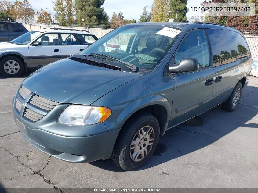 2005 Dodge Grand Caravan Se VIN: 1D4GP24R25B397403 Lot: 40854453