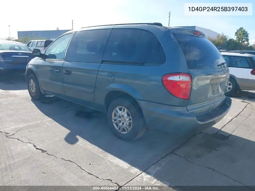 2005 Dodge Grand Caravan Se VIN: 1D4GP24R25B397403 Lot: 40854453