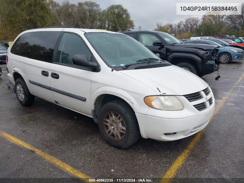 2005 Dodge Grand Caravan Se VIN: 1D4GP24R15B384495 Lot: 40862235