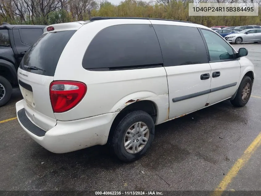 2005 Dodge Grand Caravan Se VIN: 1D4GP24R15B384495 Lot: 40862235