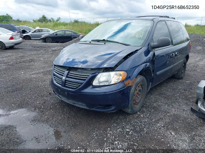 2006 Dodge Caravan VIN: 1D4GP25R16B652350 Lot: 12044182