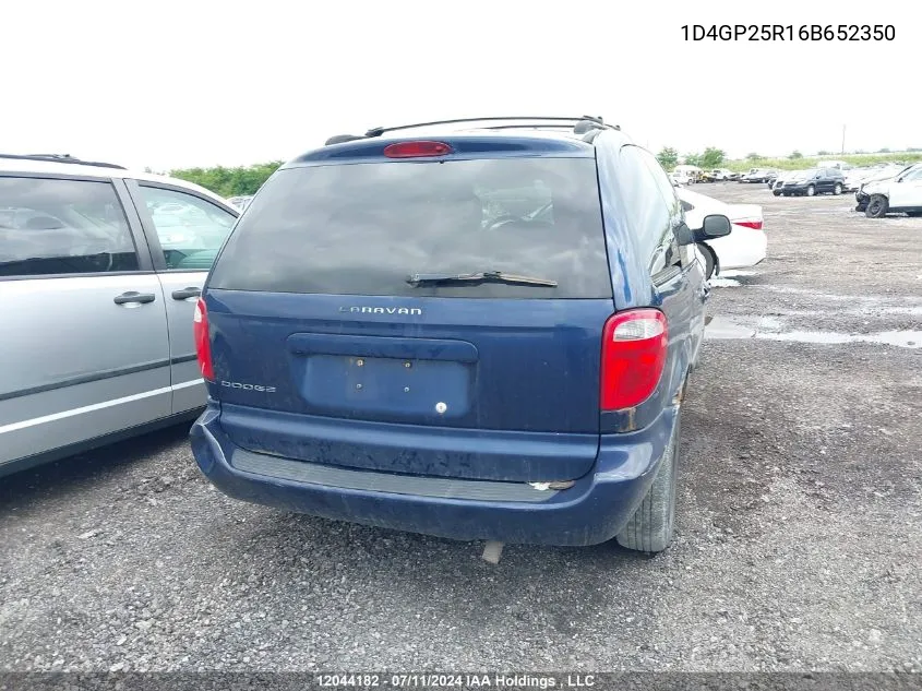 2006 Dodge Caravan VIN: 1D4GP25R16B652350 Lot: 12044182