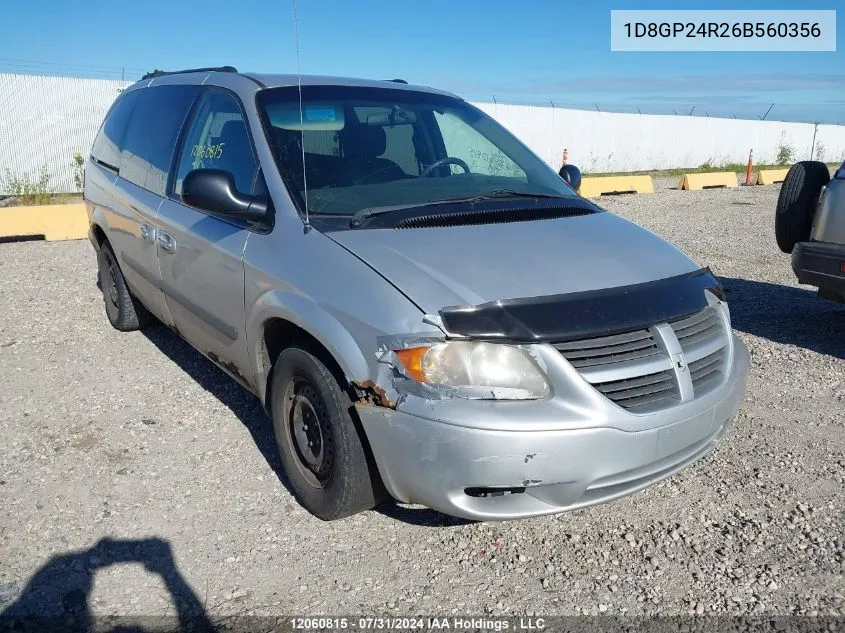 1D8GP24R26B560356 2006 Dodge Grand Caravan