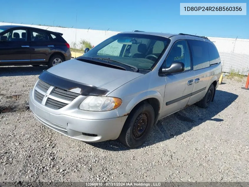 1D8GP24R26B560356 2006 Dodge Grand Caravan