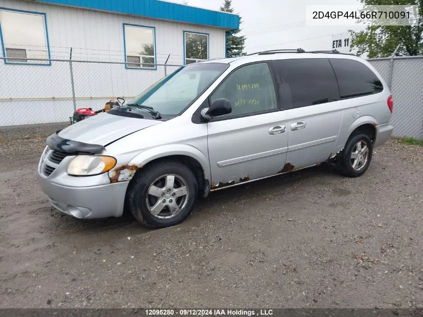 2006 Dodge Grand Caravan Sxt VIN: 2D4GP44L66R710091 Lot: 12095280