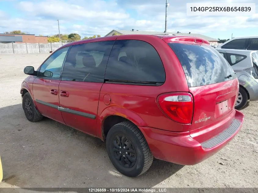 2006 Dodge Caravan Se VIN: 1D4GP25RX6B654839 Lot: 12126859