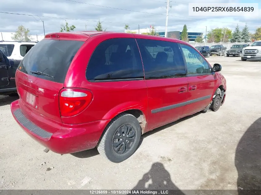 1D4GP25RX6B654839 2006 Dodge Caravan Se