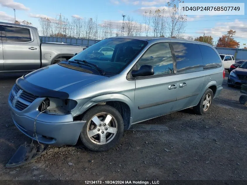 2006 Dodge Grand Caravan VIN: 1D4GP24R76B507749 Lot: 12134173