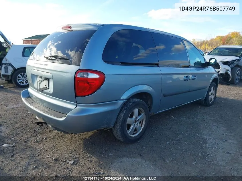 2006 Dodge Grand Caravan VIN: 1D4GP24R76B507749 Lot: 12134173