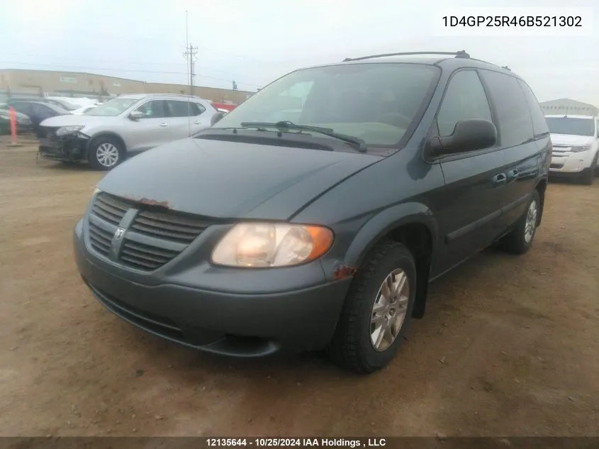 2006 Dodge Caravan Se VIN: 1D4GP25R46B521302 Lot: 12135644