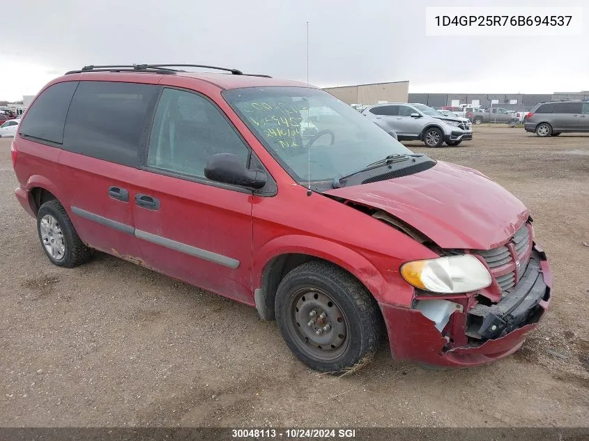 1D4GP25R76B694537 2006 Dodge Caravan Se