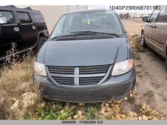 2006 Dodge Caravan Se VIN: 1D4GP25R06B701182 Lot: 30049596