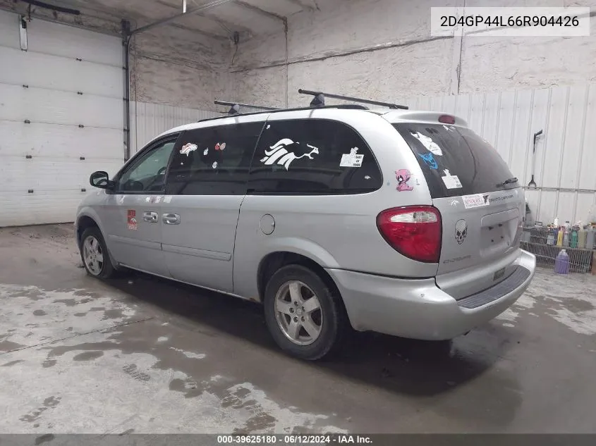 2006 Dodge Grand Caravan Sxt VIN: 2D4GP44L66R904426 Lot: 39625180