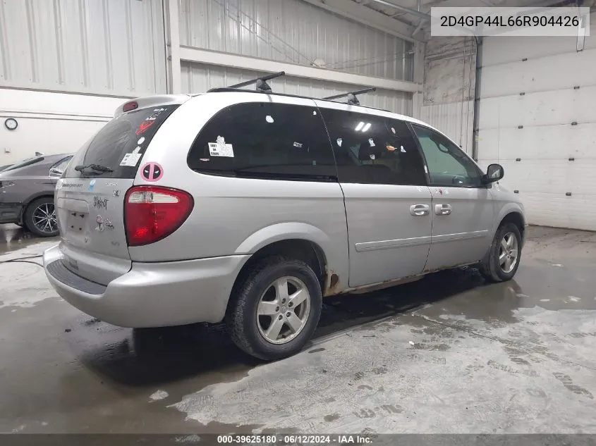 2006 Dodge Grand Caravan Sxt VIN: 2D4GP44L66R904426 Lot: 39625180